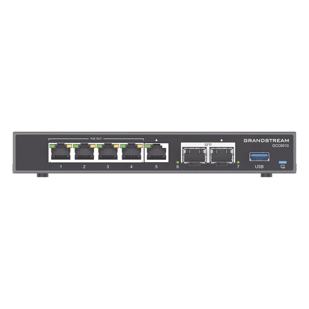 4 en 1: Firewall Nueva Generación, Router, IP PBX (24 usuarios / 8 llamadas), Switch Gigabit de 5 Puertos (4 PoE) y 2 Puertos SFP 2.5 Gigabit / Todos los puertos son configurables WAN/LAN, máximo 3 x WAN – vista 3