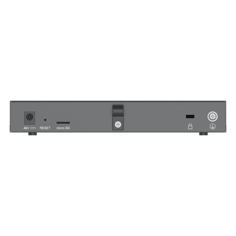 4 en 1: Firewall Nueva Generación, Router, IP PBX (24 usuarios / 8 llamadas), Switch Gigabit de 5 Puertos (4 PoE) y 2 Puertos SFP 2.5 Gigabit / Todos los puertos son configurables WAN/LAN, máximo 3 x WAN – vista 9