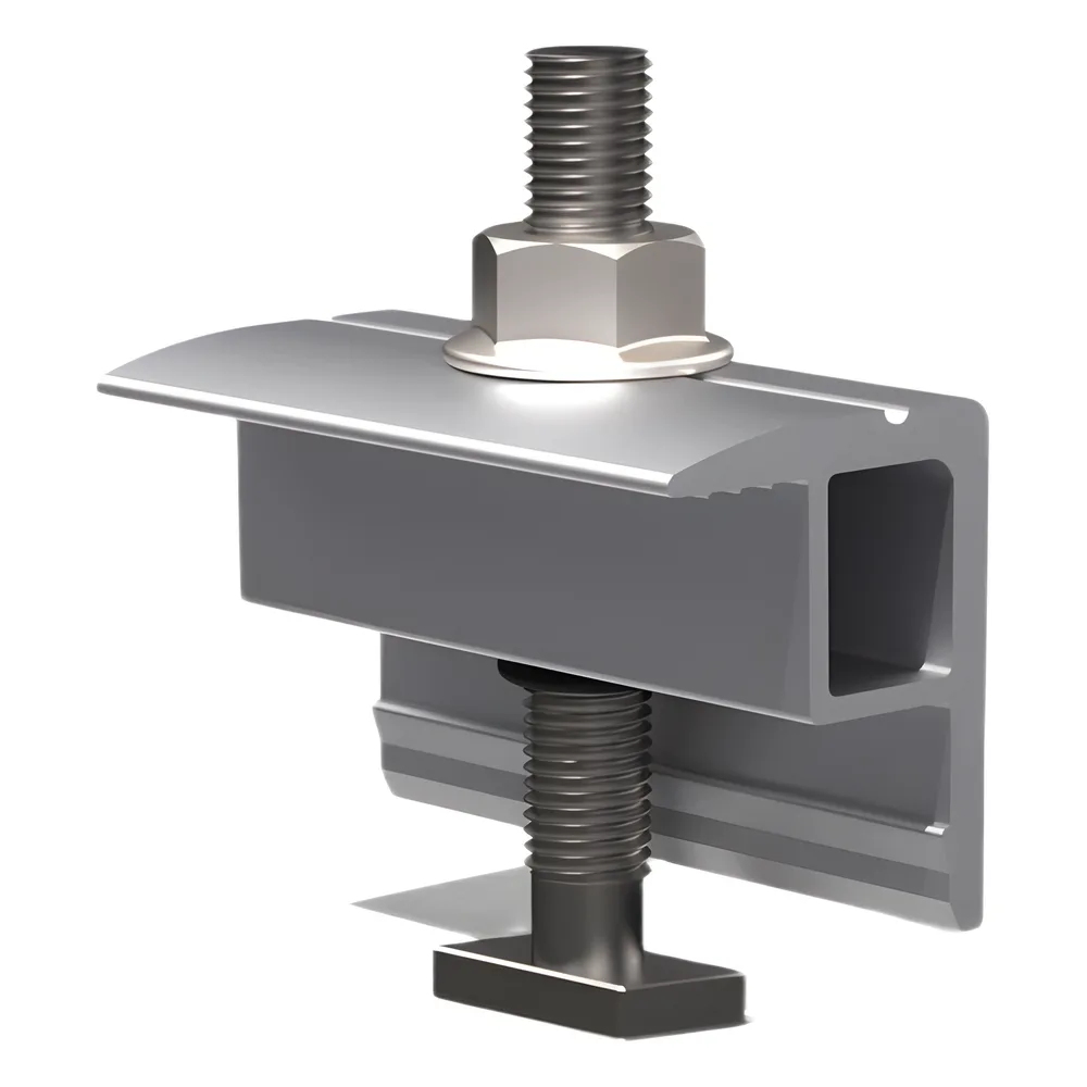 Abrazadera Final / End Clamp / Compatible con Módulos 30-40 mm / Para Sistemas N Rail y S Rail BASEL / Fijación de Paneles Solares
