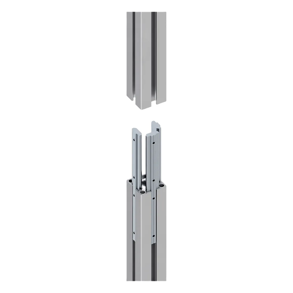 Accesorio_ Riel de Aluminio con longitud de  2380mm| Compatible con estructura para Videowall |  Diseño Modular |  Incluye Tapas de Riel – vista 3