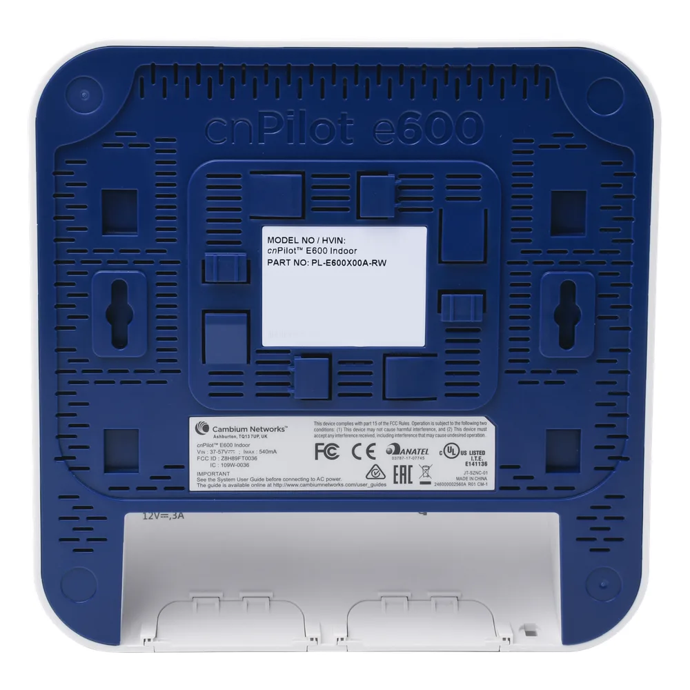 Access Point WiFi cnPilot e600 Indoor para alta cobertura y densidad de usuarios, Doble Banda, Wave 2, MU-MIMO 4X4, antena Beamforming Omnidireccional, hasta 512 clientes – vista 3
