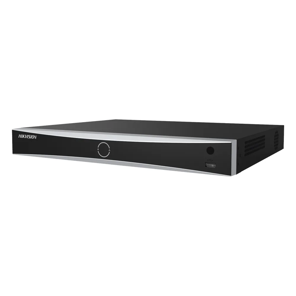 (ACUSENSE / Evita Falsas Alarmas) NVR 12 Megapixel (4K) / Reconocimiento Facial / 8 Canales IP / Base de Datos / 8 Puertos PoE+ / 2 Bahías de Disco Duro / Switch PoE 300 mts Modo Extendido