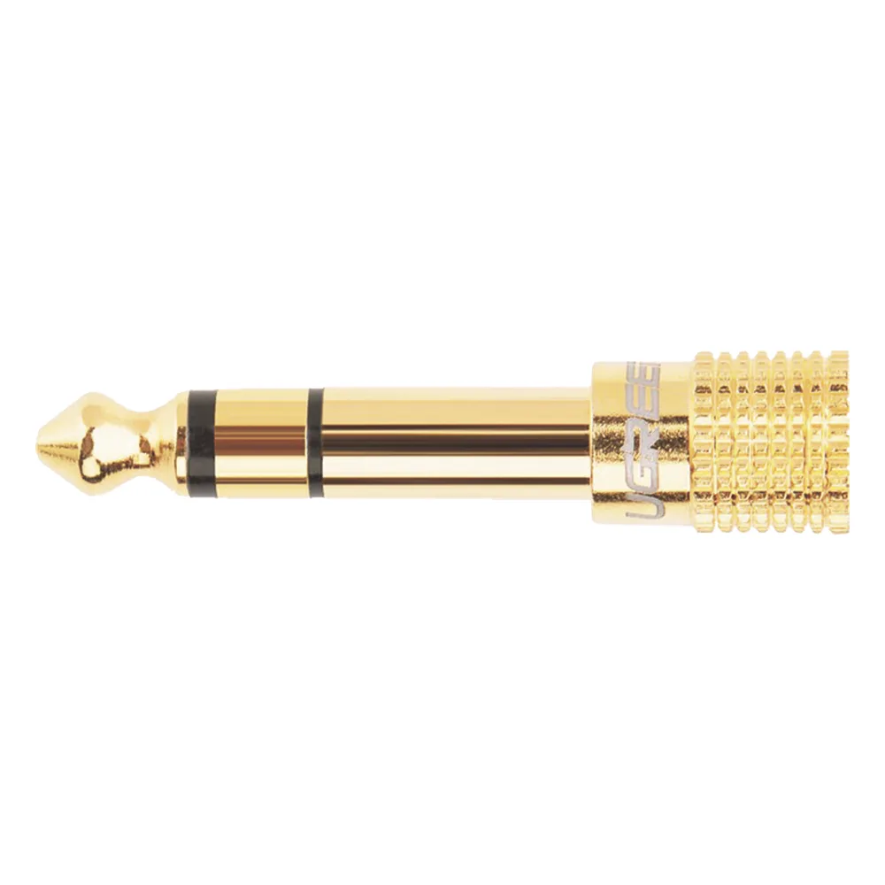 Adaptador (Convertidor) de Audio 3.5mm Hembra a 6.5mm Macho / Plug & Play / Superficie de Rosca Antideslizante / Calidad de sonido sin pérdidas – vista 2