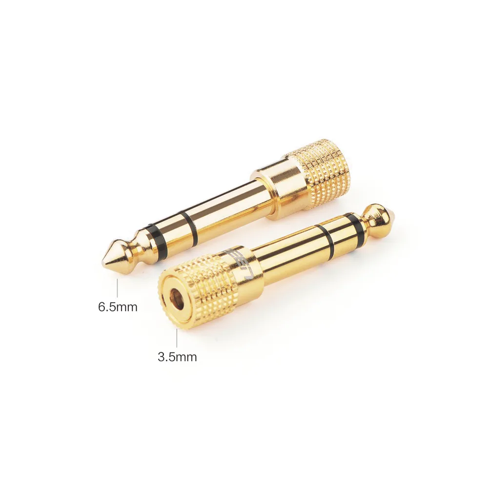 Adaptador (Convertidor) de Audio 3.5mm Hembra a 6.5mm Macho / Plug & Play / Superficie de Rosca Antideslizante / Calidad de sonido sin pérdidas – vista 4
