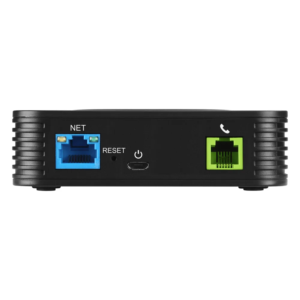 Adaptador de Teléfonos Analógicos ATA / 2 Puertos FXS (Conectar Teléfono Análogo) / Soporta 2 Perfiles SIP / Ethernet 10/100Mbps / Seguridad TLS y SRTP / Conferencia de Voz 3 Vías / – vista 3
