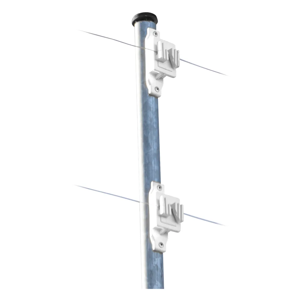Aislador de Paso Blanco Reforzado para Cercos Eléctricos / Aislamiento hasta 18 kV / Resistente a Clima Extremo / Polipropileno y Policarbonato