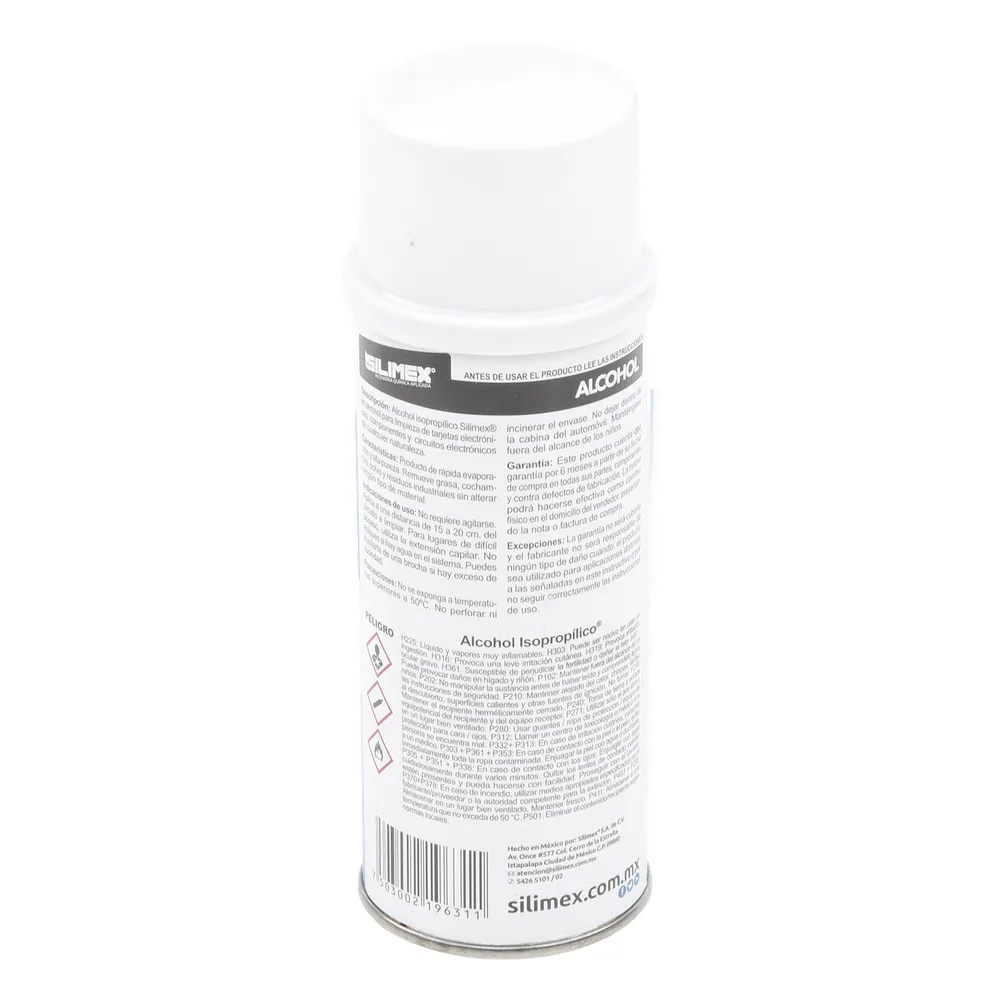 Alcohol Isopropilico en Aerosol para limpieza de equipos de vídeo, fibra óptica, cómputo, y equipo telefónico 250 ml – vista 2