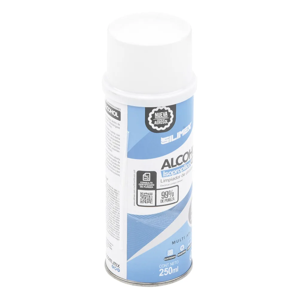 Alcohol Isopropilico en Aerosol para limpieza de equipos de vídeo, fibra óptica, cómputo, y equipo telefónico 250 ml – vista 3