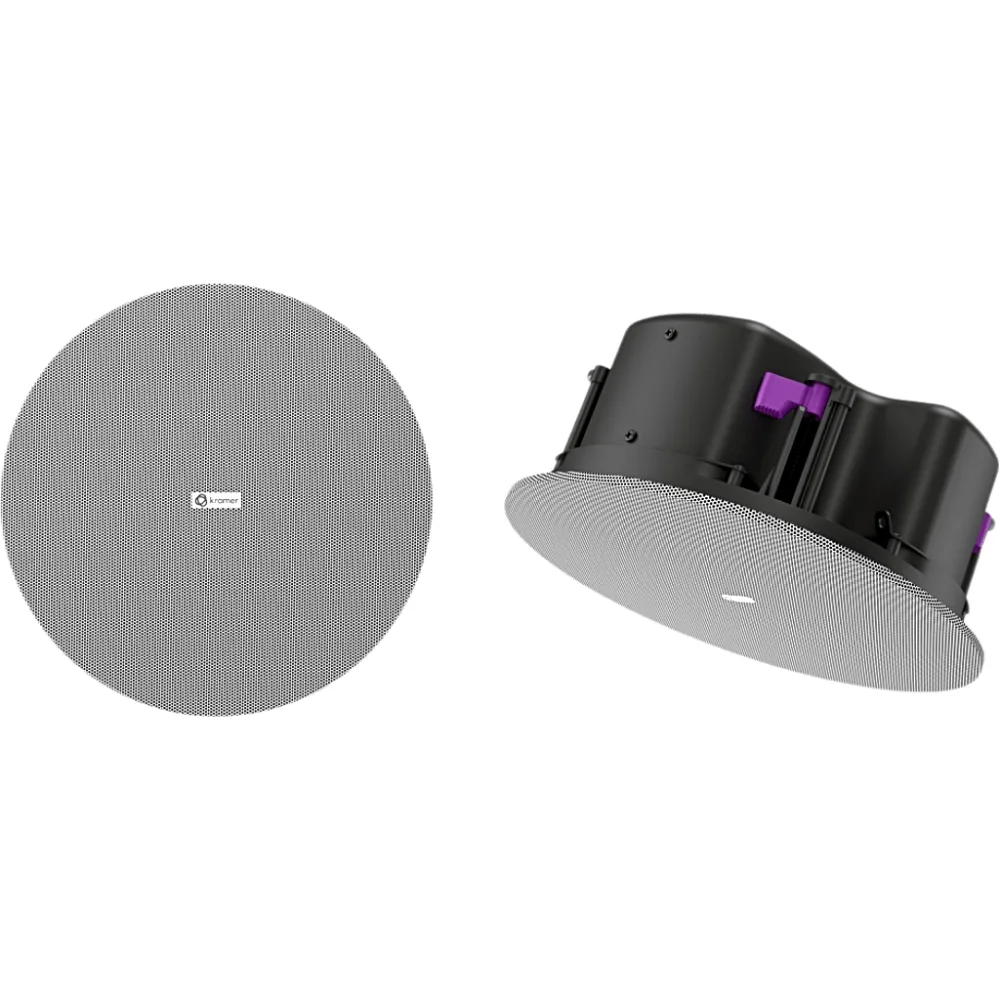 Altavoz de Techo Pasivo 2 Vías | 6.5" (165 mm) Coaxial | 8&Omega; y 70V/100V | 30W Continuo | 90dB Sensibilidad | 105dB SPL Continuo | 107dB Pico | Plenum Rated UL2043 y UL1480A | Perfil Bajo Caja Cerrada | Rejillas Magnéticas Blancas y – vista 2