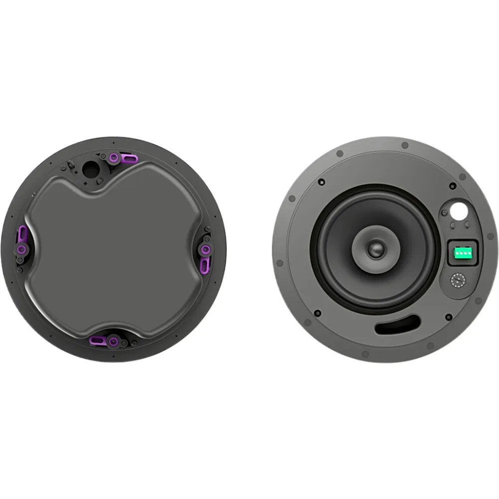 Altavoz de Techo Pasivo 2 Vías | 6.5" (165 mm) Coaxial | 8&Omega; y 70V/100V | 30W Continuo | 90dB Sensibilidad | 105dB SPL Continuo | 107dB Pico | Plenum Rated UL2043 y UL1480A | Perfil Bajo Caja Cerrada | Rejillas Magnéticas Blancas y – vista 3