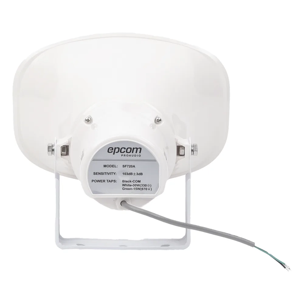 Altavoz para Exterior | Tipo Trompeta | 15-30W | 70/100V | IP66 | Material ABS | Bracket de Metal – vista 4