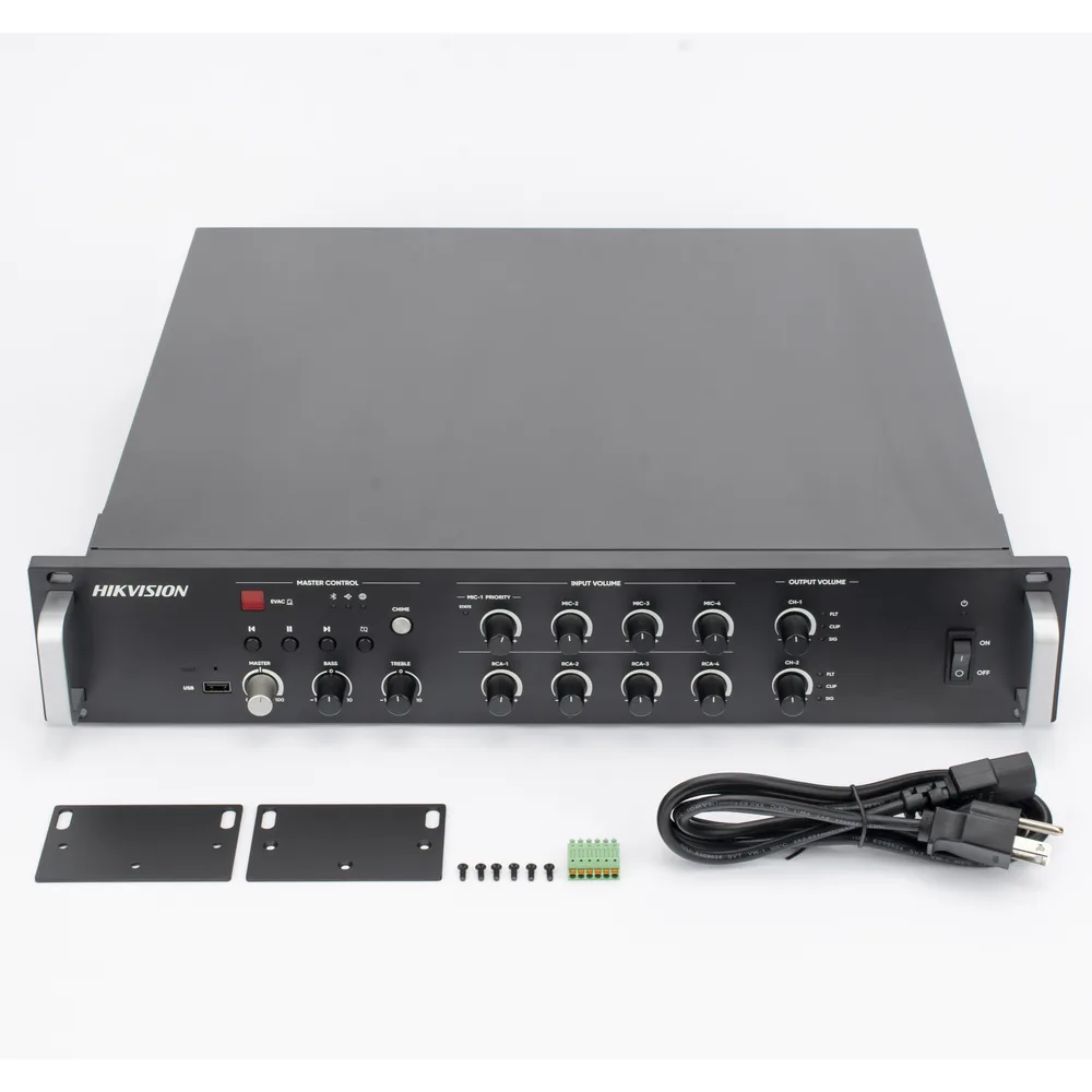 Amplificador de audio | 2 zonas de 250W  | 100V/70V | Calendarización de eventos | Biblioteca de Materiales de Audio | Entrada de Alarma – vista 7