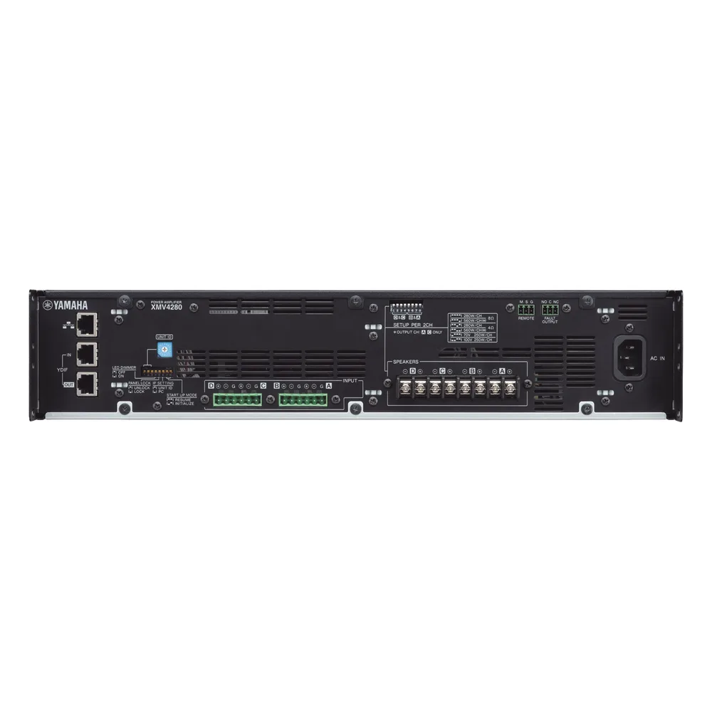 Amplificador de Audio, 4 Canales, 280w, Alta y Baja Impedancia, Conexión Análoga y YDIF, Para Serie MTX – vista 2