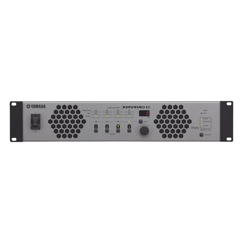 Amplificador de Audio Multicanal con Conexión Análoga | DANTE | 4 Canales, 140W | 8 OHMS | 70/100V