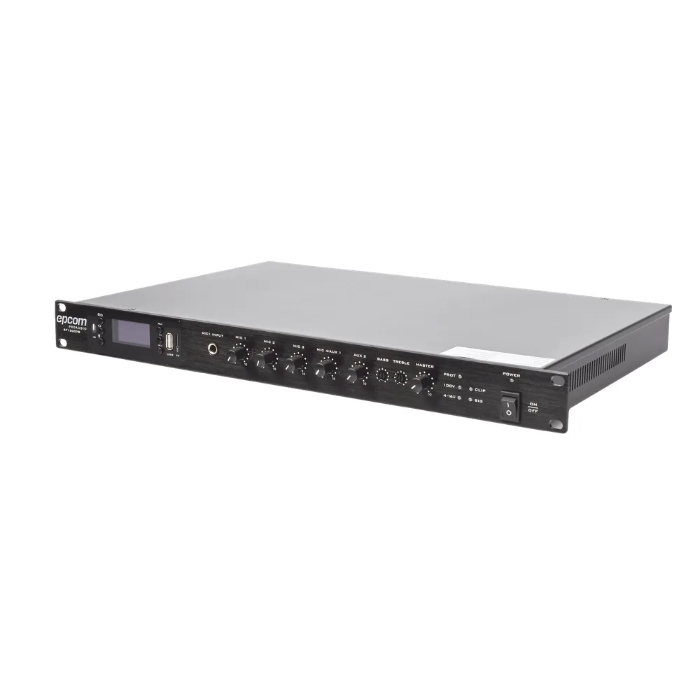 Amplificador Mezclador | 120W RMS | Sistema 100V y Baja Impedancia | MP3 | Tuner | Bluetooth | Música ambiental y Voceo – vista 3