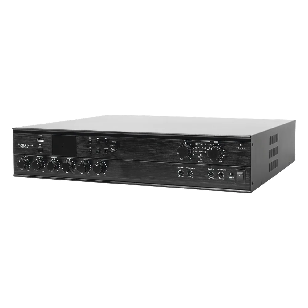 Amplificador Mezclador Matricial | 2 zonas | 240w por canal | 6 entradas | Receptor de medios
