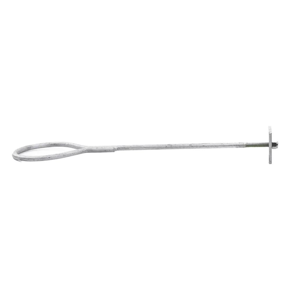 Ancla de Losa o Pared de 63-65 cm. de 13 cm diámetro de argolla Galvanizado por Inmersión.