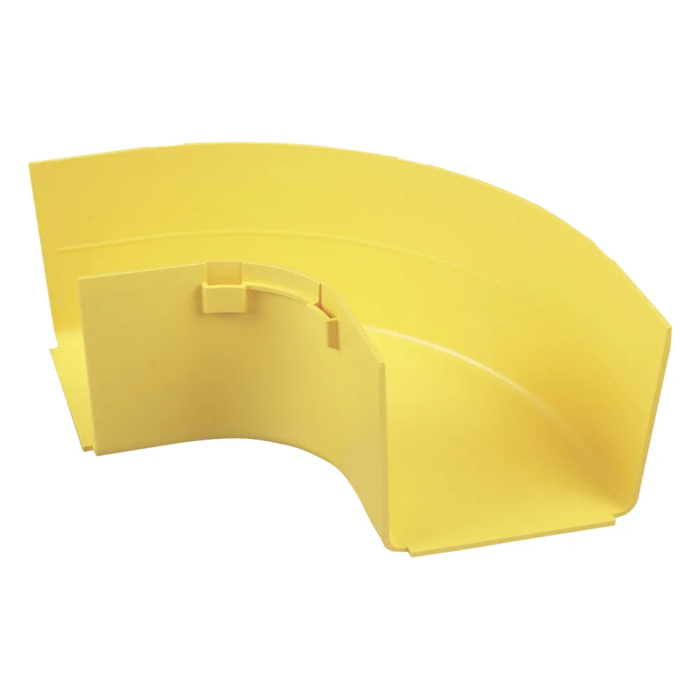 Ángulo Recto a 90º Horizontal, Para Canaletas FiberRunner™ 4X4, Color Amarillo