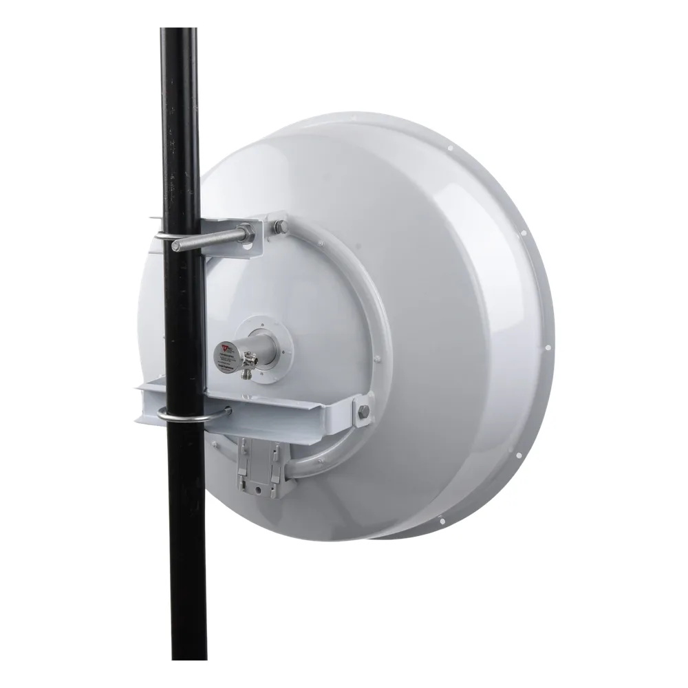 Antena direccional de alta resistencia, Ganancia 30 dBi, (4.9 -6.4 GHz), Plato hondo para mayor inmunidad al ruido, Conectores N-Hembra, Montaje incluido. – vista 4