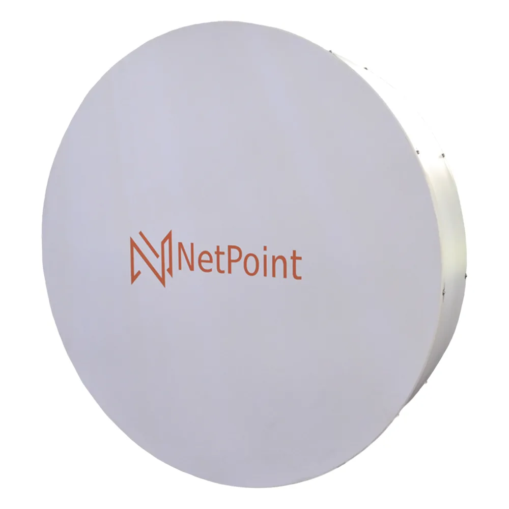 Antena Direccionales Blindada para radio C5X, B5X, C6X, B6X / tecnología Twist-on para radios de guía de onda / 4.9-6.4 GHz / Ganancia 34 dBi / Ideal para hasta 50 km / Montaje incluido.