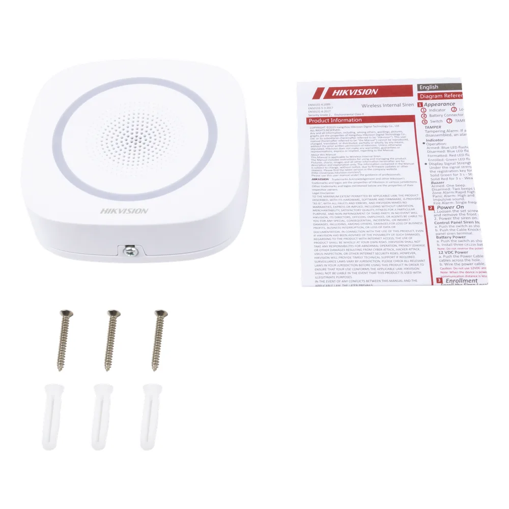(AX HUB) Sirena Inalámbrica Interior para panel de alarma HIKVISION / 110 dB – vista 3