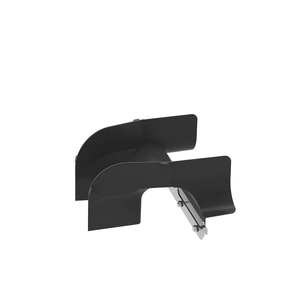 Bajada/Salida de Cables Para Charola Wire Basket, de 4 in, Con Control de Radio de Curvatura, Color Negro – vista 2