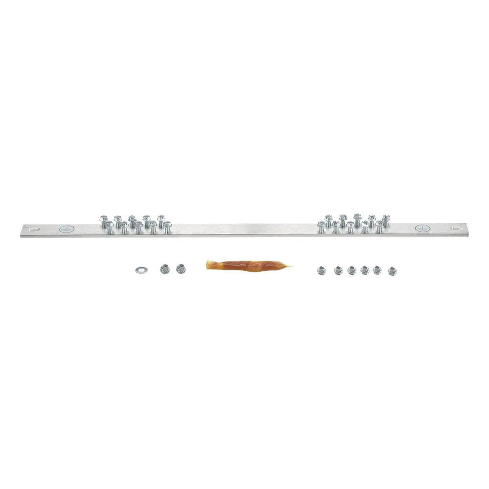 Barra de Conexión a Tierra, Para Rack de 19", Con 20 Orificios Para Conexión Rápida de Equipos, Incluye 20 Tornillos # 12-24 x 1/2" Instalados