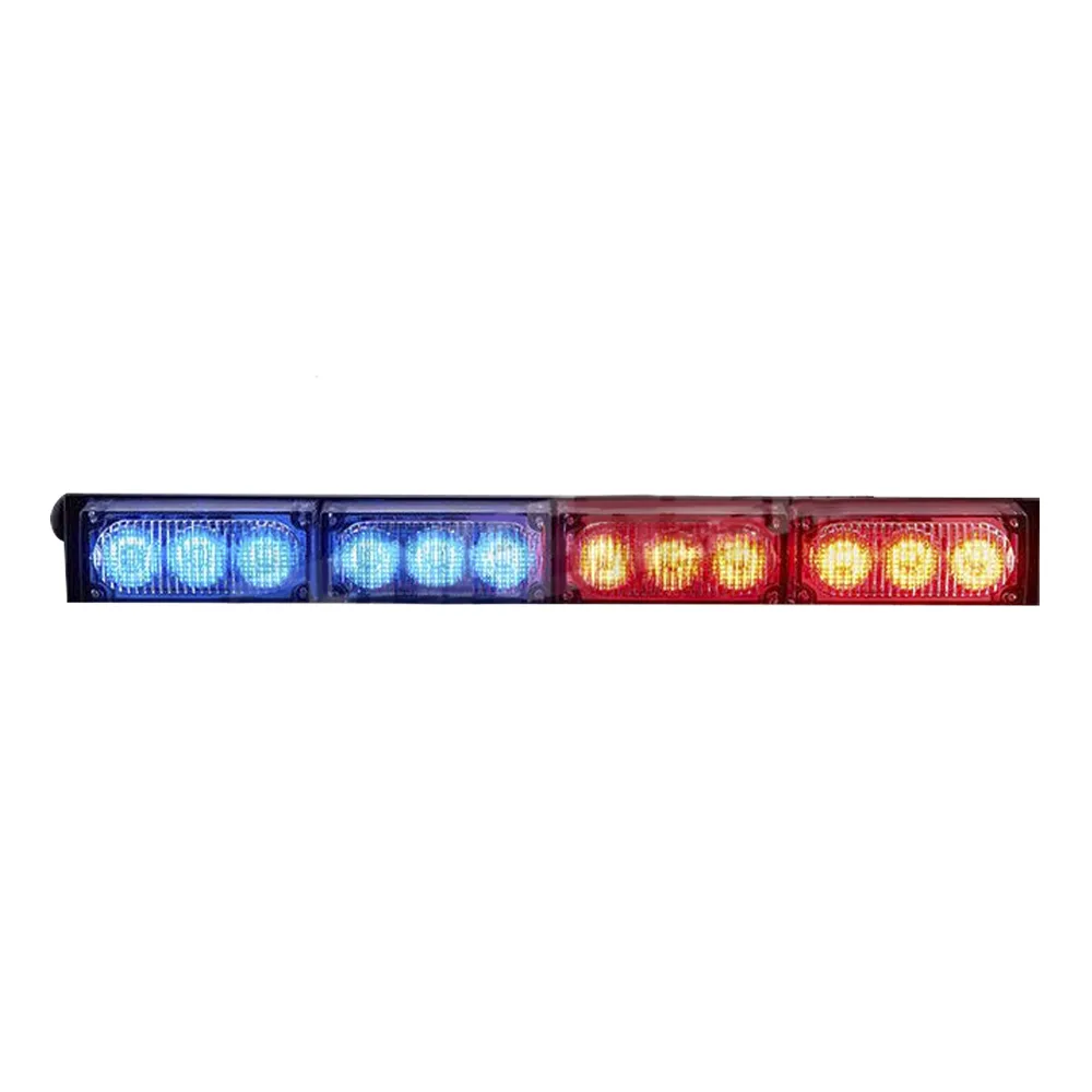 Barra de Luz de Advertencia con 4 Módulos Rojo / Azul – vista 4