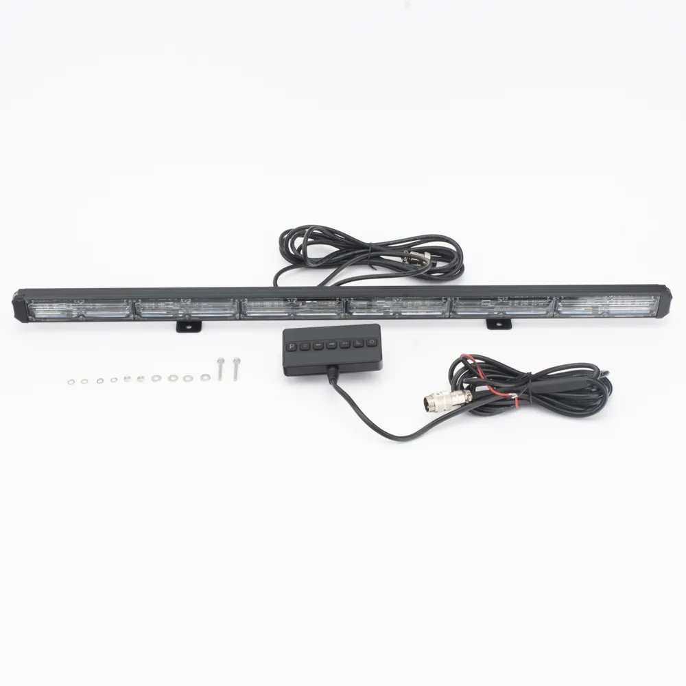 Barra de luz de advertencia de 6 Módulos de 6 LED, 30 Pulgadas, Ámbar/Claro – vista 2
