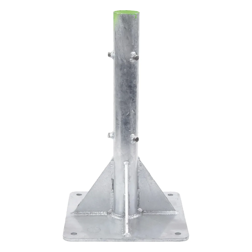 Base para Mástil Hasta 2" con Opresores, Base de 50 x 50 cm y Tubo de 80 cm Ced. 30. Galv. Inmersión. – vista 4