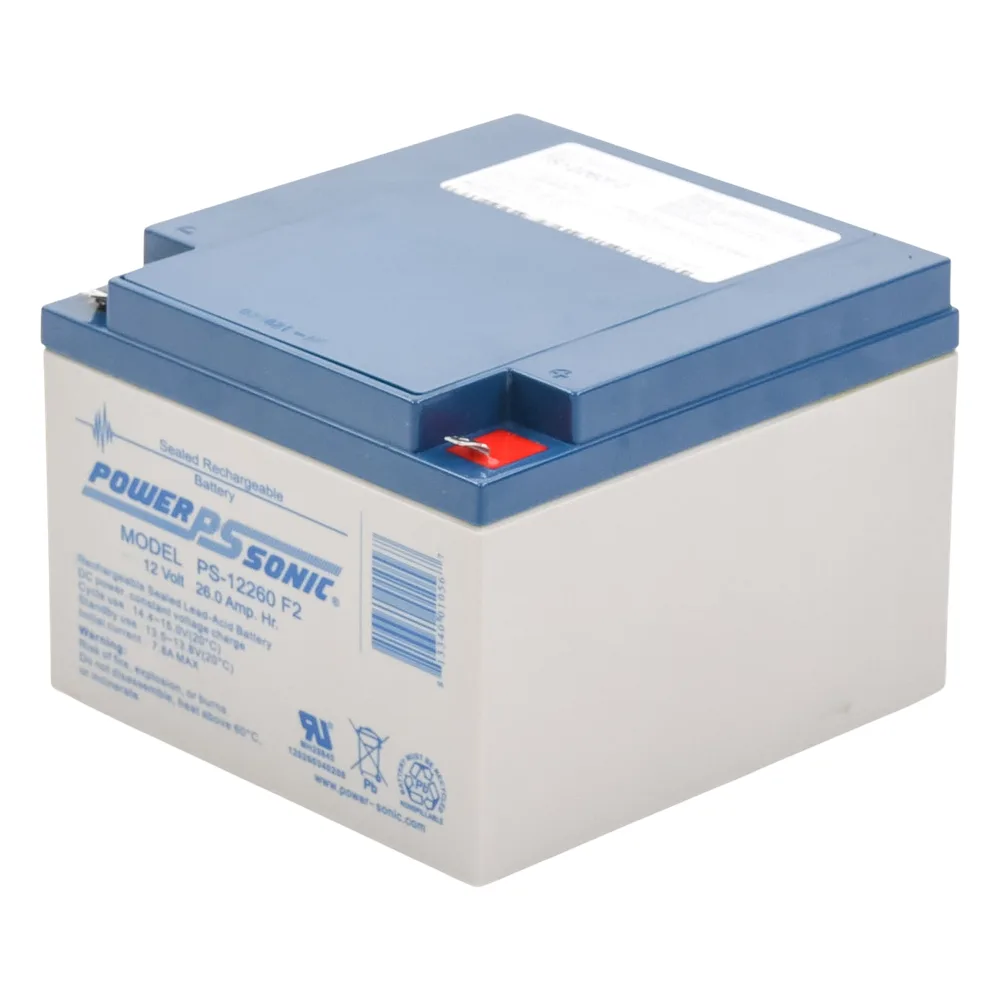 Batería 12V, 26AH, Para Respaldo, Tecnologías AGM/VRLA, 5 Años Vida Útil, Terminales F2, Reconocida UL – vista 2