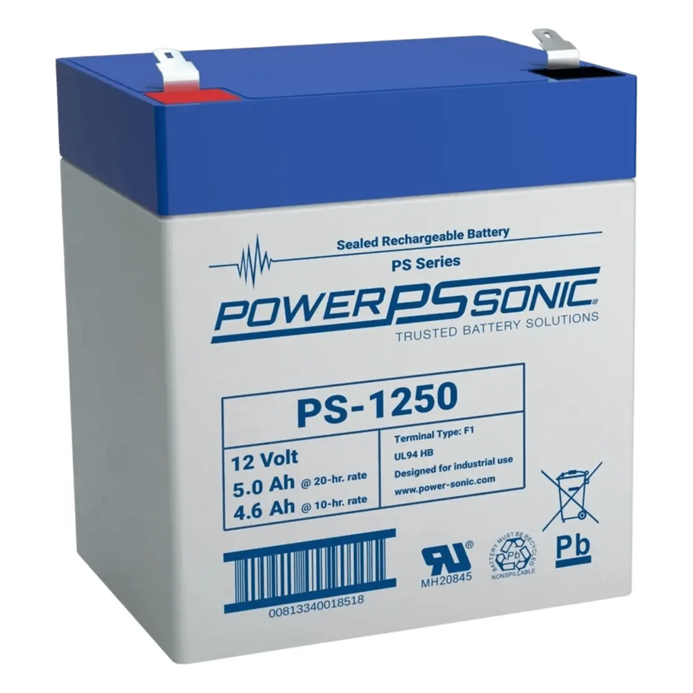 Batería 12V, 5.0AH, Para Respaldo, Tecnologías AGM/VRLA, 5 Años Vida Útil, Terminales F1, Reconocida UL