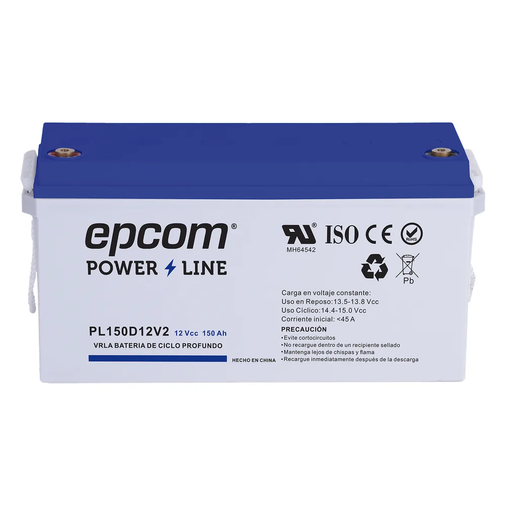 Batería AGM-VRLA Ciclo Profundo / 12 Vcc / 150 Ah / Carcasa UL94-HB / Terminales T5 / Aplicaciones Fotovoltaicas y de Emergencia
