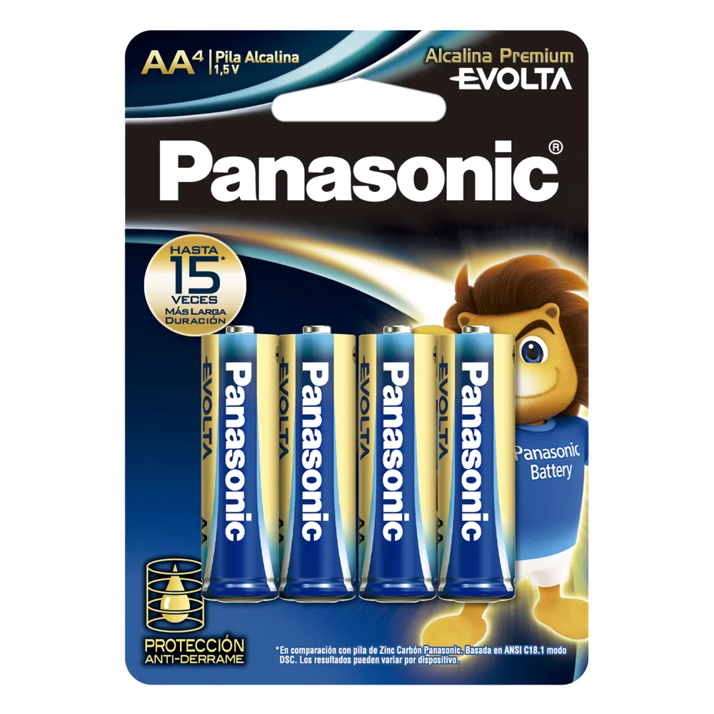 Batería Alcalina AA 1.5V EVOLTA / No recargable / Paquete 4 baterias
