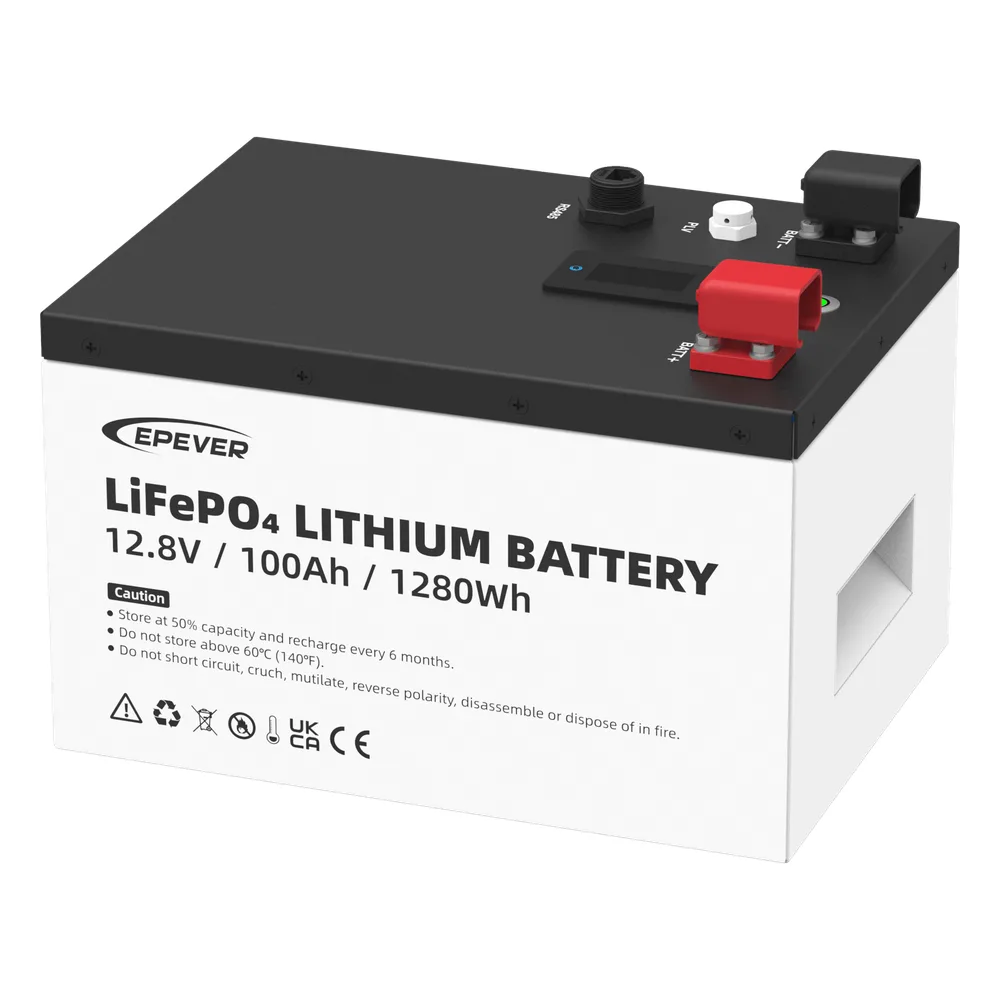Batería de Litio LiFePO4 / 12.8 Vcc / 100 Ah / 1.28 kWh / Pantalla LCD / Carcasa Metálica – vista 3