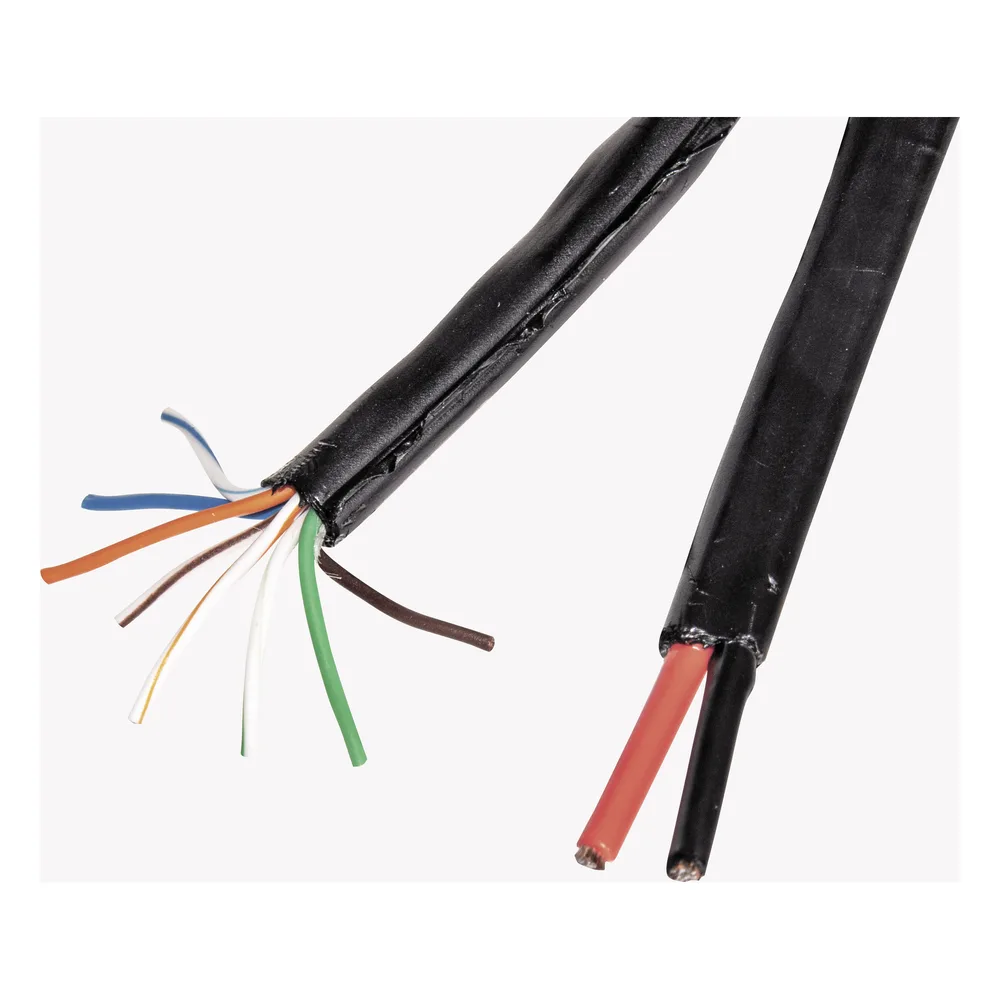 Bobina de Cable Siamés Cat5e CCA + 2 Cables Gruesos (16 AWG) para Alimentar Cámaras Más Lejos / 305 Metros (1000 Pies) / Instalación en Exterior / Uso Industrial para Climas Extremos – vista 4