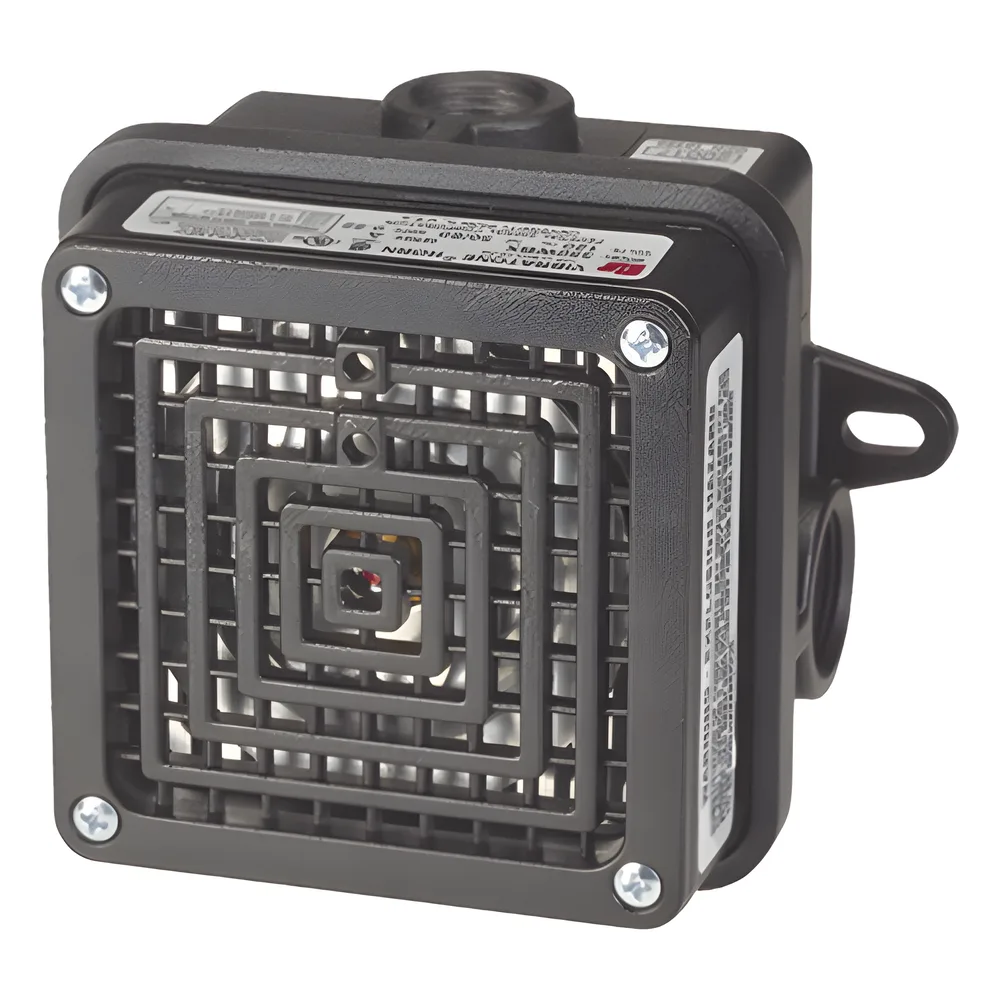 Bocina Industrial Vibratone / Modelo 350WB / 120-240 VAC / 100 dB / 50/60 Hz / NPT 3/4-14 y 1/2-14 / Instalación en Interiores y Exteriores – vista 2