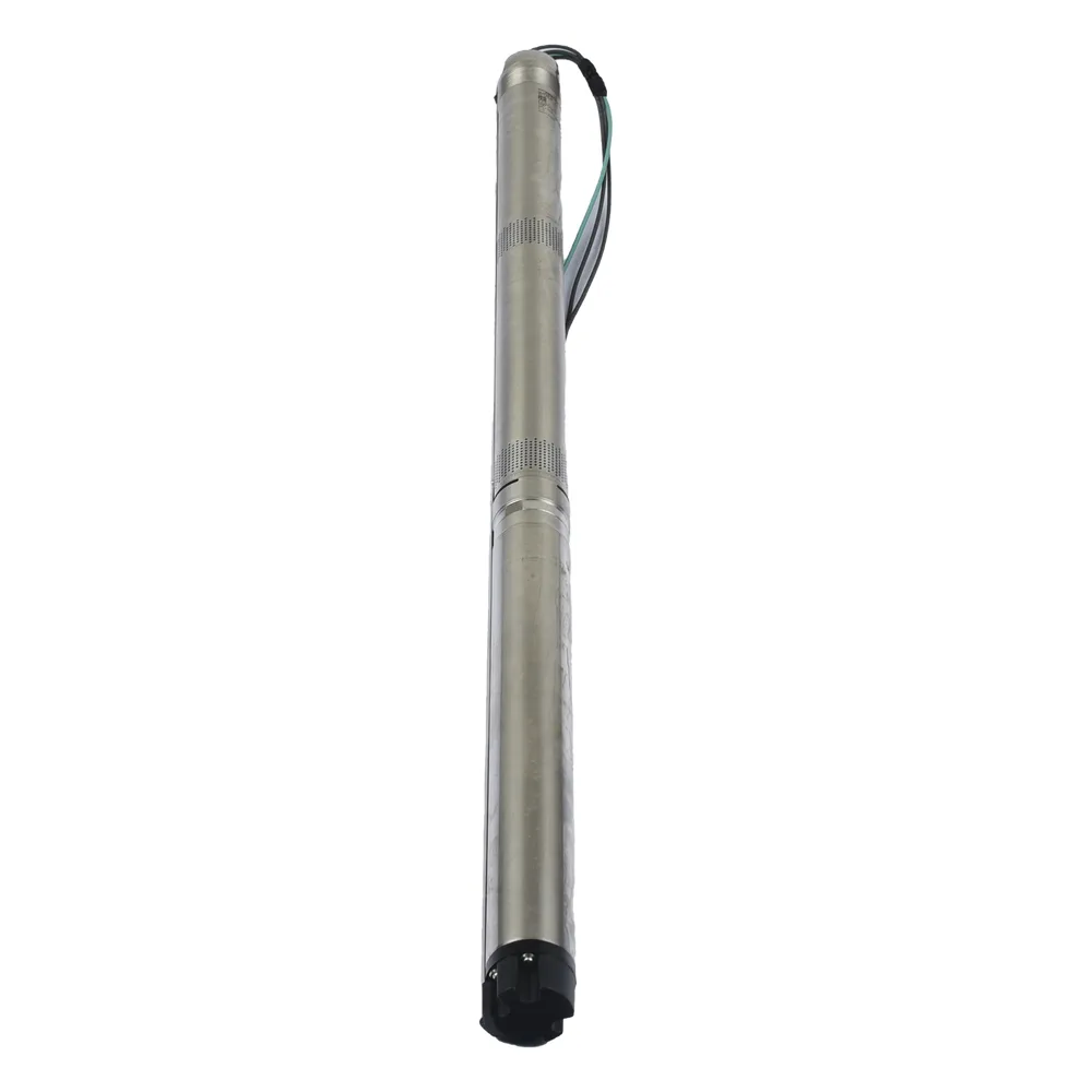 Bomba Sumergible Solar de 1.4 KW , Admite entrada AC 90-240v , Tensión nominal CC 30-300v, 3600rpm