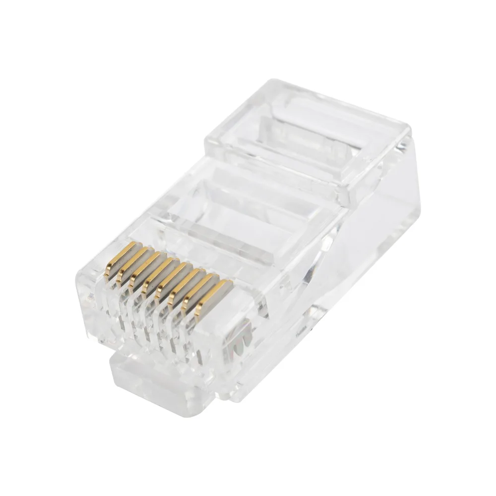 Bote con 100 Piezas de Plug Modular RJ45 / Cat 6 / Chapado en Oro a 15 Micras / Sin Blindaje / Facil Instalación / Uso Interior / Soporta Norma TIA-568B / Cumple con RoHS 2.0 – vista 2