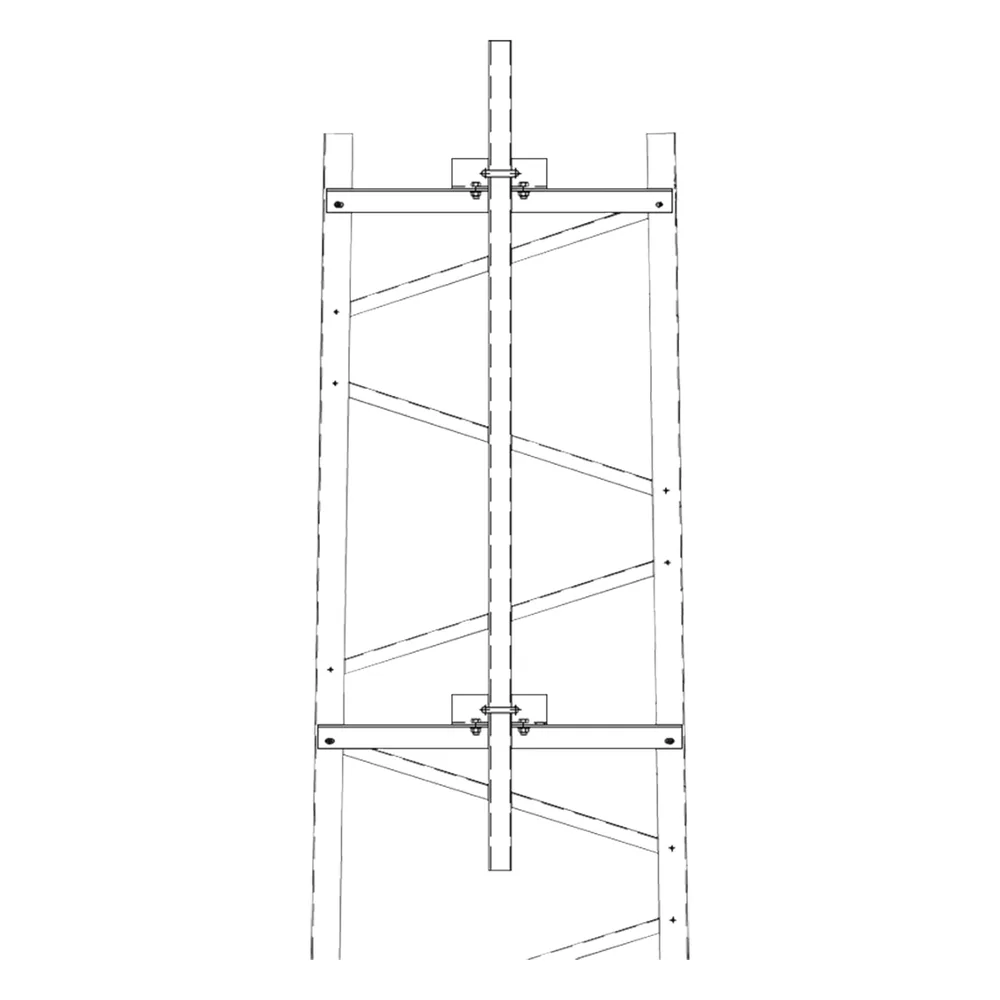 Brazo para Sección #7 Torre Titan con Herrajes y Mástil de 6' (1.8m).