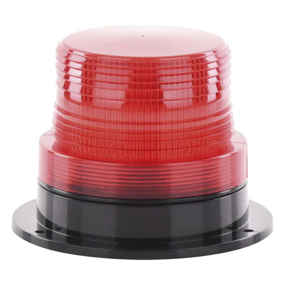 Burbuja Brillante de Larga Vida Útil, con 8 LEDs Color Rojo, Domo Rojo, 110 Vca