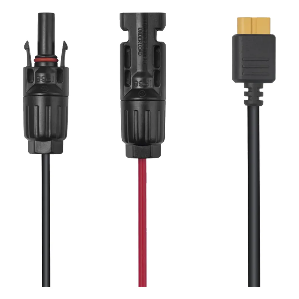 Cable 2.5 m, Negro, Calibre 12 AWG con Terminales MC4 Macho y Hebra para Terminal XT60 – vista 3