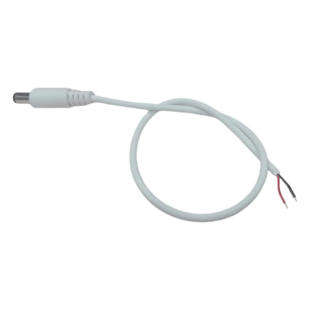 Cable con Conector Macho (Pigtail) | Forro Blanco |  Alimentación para Vcc con Puntas Libres | Polarizado | Largo 22 cm (8.66 Pulgadas) / Calibre 22AWG. – vista 2