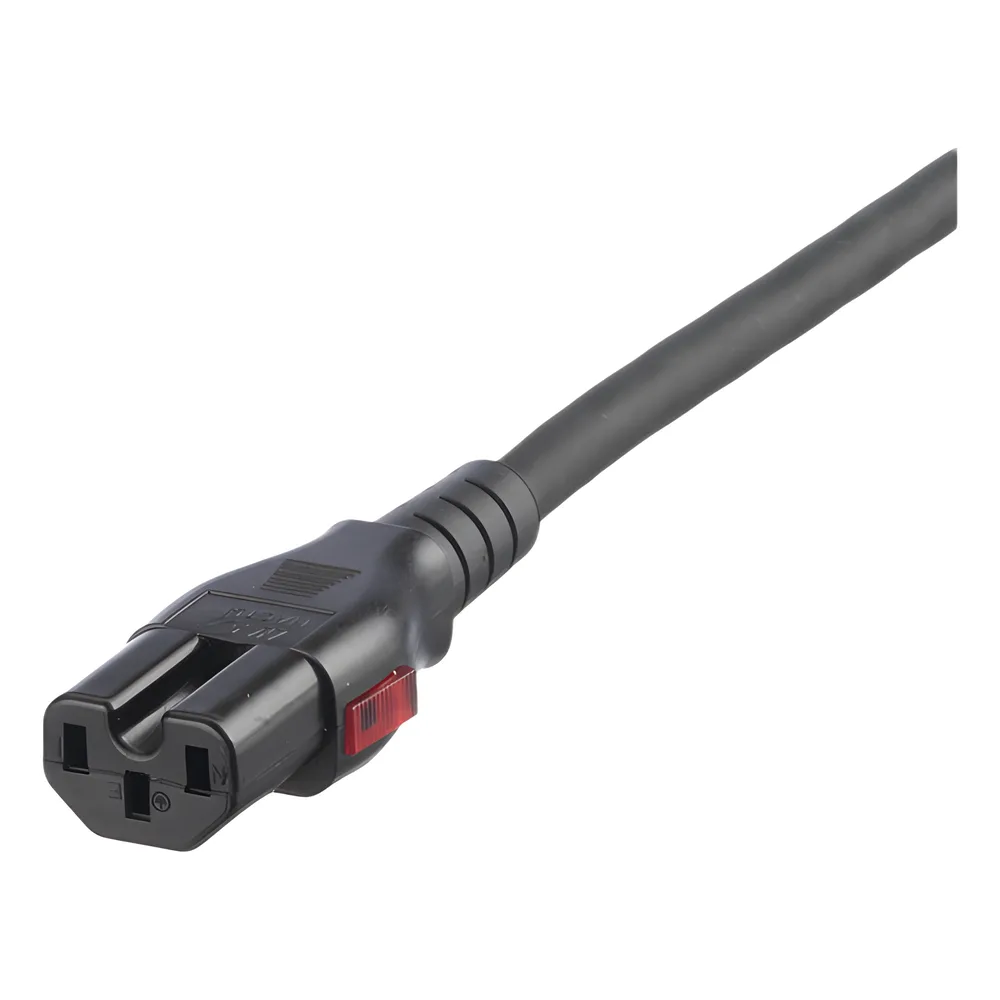 Cable de Alimentación Eléctrica Con Bloqueo Doble de Seguridad, de IEC C14 a IEC C13, 4 ft. de Largo, Color Negro, Paquete de 10 Piezas – vista 3