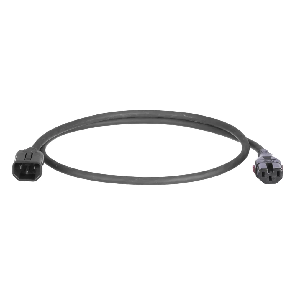 Cable de Alimentación Eléctrica Con Bloqueo Doble de Seguridad, de IEC C14 a IEC C13, 6 ft. de Largo, Color Negro, Paquete de 10 Piezas
