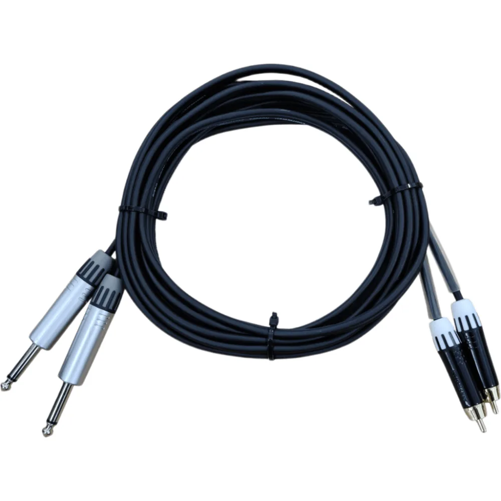 Cable de Audio | 2 Conectores 1/4 a 2 RCA Macho | Longitud 3m | Conector Seetronic MT380 - MP2X