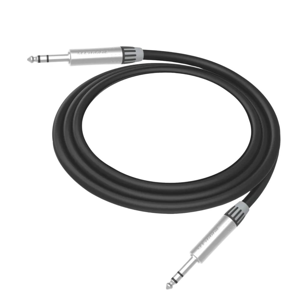 Cable de Audio | Plug 1/4 in a Plug 1/4 in Stereo | Carcasa Cromada | Conectores Seetronic | Longitud 3m – vista 2