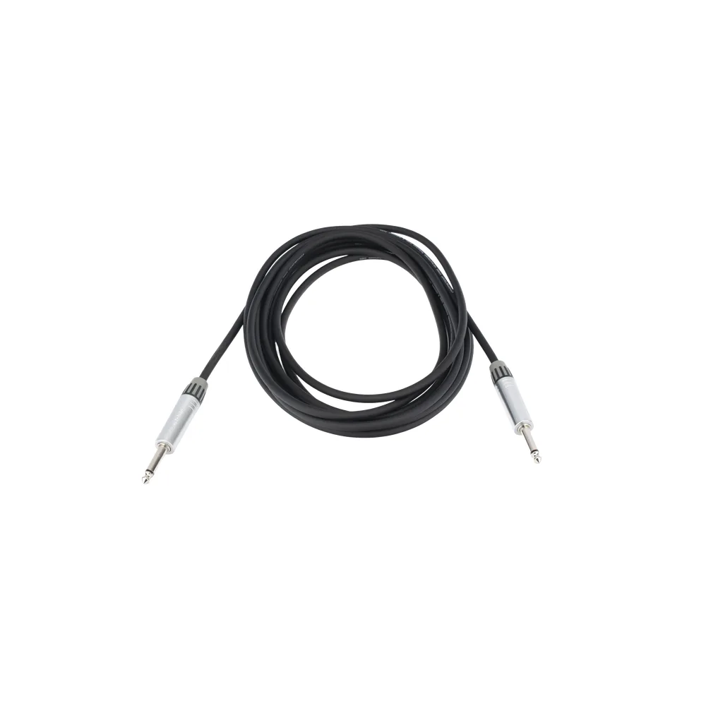 Cable de Audio | Plug 1/4 in a Plug 1/4 in Stereo | Carcasa Cromada | Conectores Seetronic | Longitud 5m