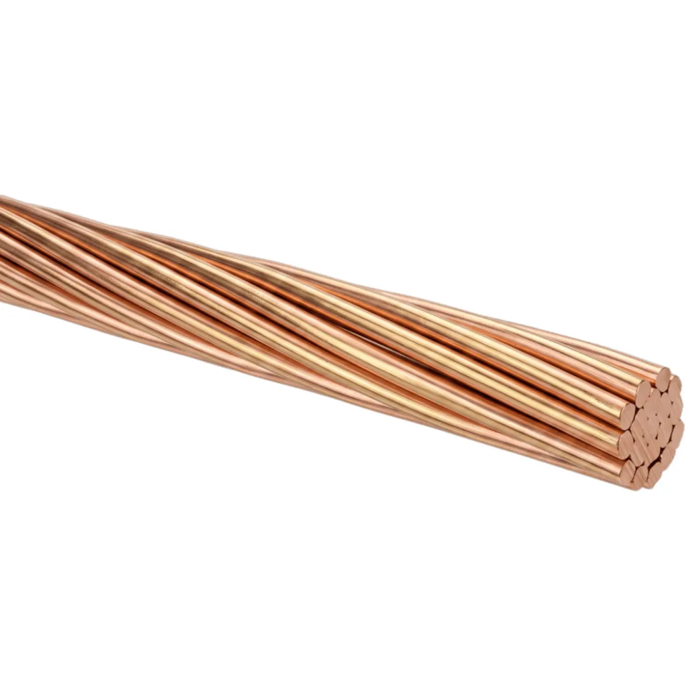 Cable de Cobre Desnudo | Calibre 12 AWG | Construcción Concéntrica | Alta Conductividad Eléctrica | Uso en Líneas Aéreas y Puestas a Tierra