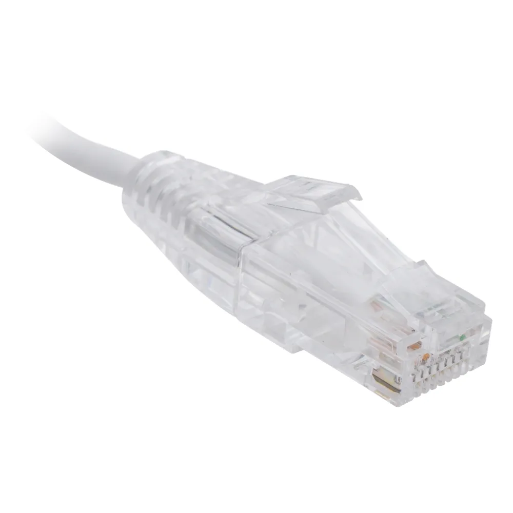Cable de Parcheo Slim UTP Cat6 - 1 Metro (3.28 Pies), Blanco, Diámetro Reducido (28 AWG) – vista 2